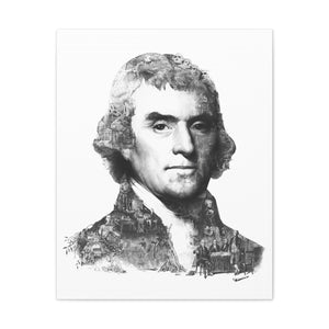 THOMAS JEFFERSON BLACK & WHITE CANVAS THOMAS JEFFERSON BLACK & WHITE CANVAS