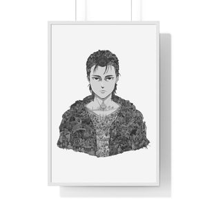 EREN YEAGER BLACK & WHITE FRAMED POSTER EREN YEAGER BLACK & WHITE FRAMED POSTER