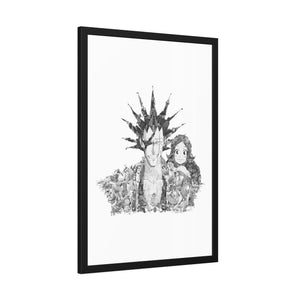 KENPACHI BLACK & WHITE FRAMED POSTER KENPACHI BLACK & WHITE FRAMED POSTER