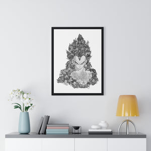 VEGETA SSJ4 BLACK & WHITE FRAMED POSTER VEGETA SSJ4 BLACK & WHITE FRAMED POSTER