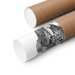 TANJIRO BLACK & WHITE POSTER (Colored Eyes) TANJIRO BLACK & WHITE POSTER (Colored Eyes)