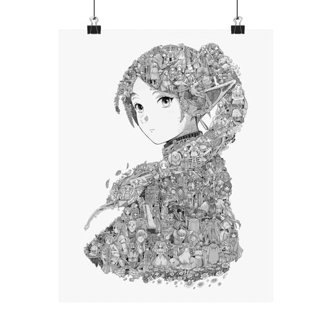 FRIEREN BLACK & WHITE POSTER