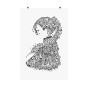 FRIEREN BLACK & WHITE POSTER FRIEREN BLACK & WHITE POSTER