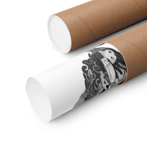 TANJIRO BLACK & WHITE POSTER (Colored Eyes) TANJIRO BLACK & WHITE POSTER (Colored Eyes)