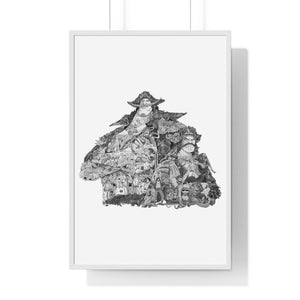 WHITEBEARD ROGER BLACK & WHITE FRAMED POSTER WHITEBEARD ROGER BLACK & WHITE FRAMED POSTER