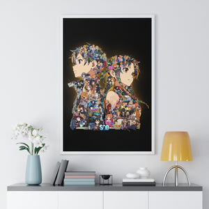 KIRITO ASUNA COLOR FRAMED POSTER KIRITO ASUNA COLOR FRAMED POSTER