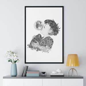 PONYO BLACK & WHITE FRAMED POSTER PONYO BLACK & WHITE FRAMED POSTER