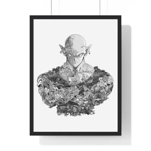 PICCOLO BLACK & WHITE FRAMED POSTER PICCOLO BLACK & WHITE FRAMED POSTER