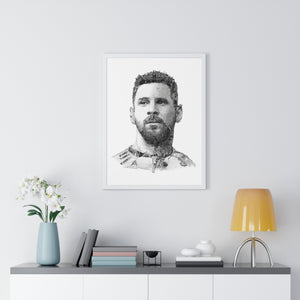 MESSI 2023 BLACK & WHITE FRAMED POSTER MESSI 2023 BLACK & WHITE FRAMED POSTER