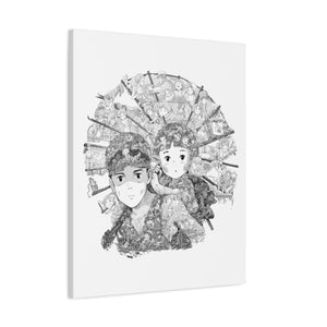 GRAVE OF THE FIREFLIES BLACK & WHITE CANVAS GRAVE OF THE FIREFLIES BLACK & WHITE CANVAS