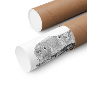 SAKAMOTO BLACK & WHITE POSTER SAKAMOTO BLACK & WHITE POSTER