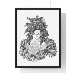GOKU SSJ4 BLACK & WHITE FRAMED POSTER GOKU SSJ4 BLACK & WHITE FRAMED POSTER