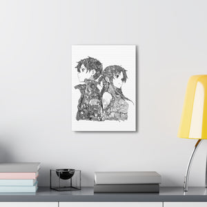 KIRITO ASUNA BLACK & WHITE CANVAS KIRITO ASUNA BLACK & WHITE CANVAS