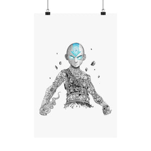 AANG BLACK & WHITE POSTER (Colored Eyes) AANG BLACK & WHITE POSTER (Colored Eyes)