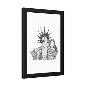 KENPACHI BLACK & WHITE FRAMED POSTER KENPACHI BLACK & WHITE FRAMED POSTER