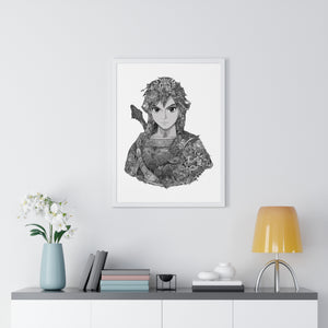 LINK BLACK & WHITE FRAMED POSTER LINK BLACK & WHITE FRAMED POSTER