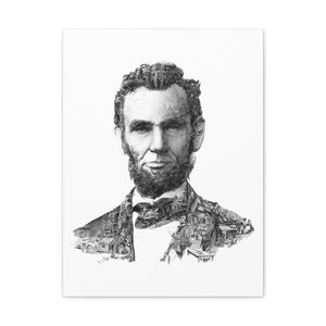 ABRAHAM LINCOLN BLACK & WHITE CANVAS ABRAHAM LINCOLN BLACK & WHITE CANVAS