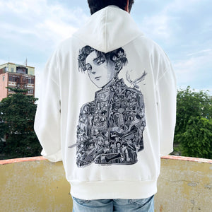 LEVI BLACK & WHITE HOODIE (Ship from Viet Nam) LEVI BLACK & WHITE HOODIE (Ship from Viet Nam)