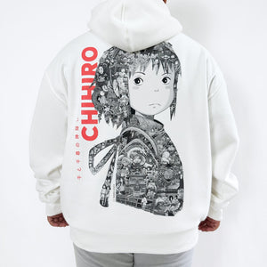 CHIHIRO BLACK & WHITE HOODIE (Ship from Viet Nam) CHIHIRO BLACK & WHITE HOODIE (Ship from Viet Nam)