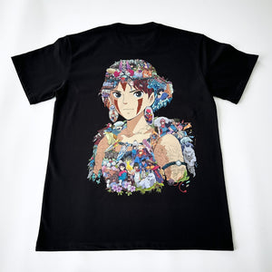PRINCESS MONONOKE COLOR PREMIUM T-SHIRT (Art on back - Ship from Viet Nam) PRINCESS MONONOKE COLOR PREMIUM T-SHIRT (Art on back - Ship from Viet Nam)