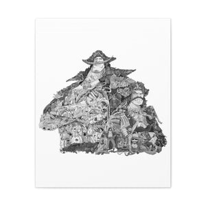 WHITEBEARD ROGER BLACK & WHITE CANVAS WHITEBEARD ROGER BLACK & WHITE CANVAS