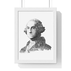 GEORGE WASHINGTON BLACK & WHITE FRAMED POSTER GEORGE WASHINGTON BLACK & WHITE FRAMED POSTER