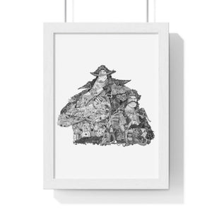 WHITEBEARD ROGER BLACK & WHITE FRAMED POSTER WHITEBEARD ROGER BLACK & WHITE FRAMED POSTER