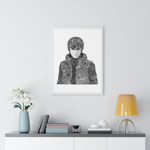 MIGHT GUY BLACK & WHITE FRAMED POSTER MIGHT GUY BLACK & WHITE FRAMED POSTER