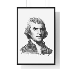THOMAS JEFFERSON BLACK & WHITE FRAMED POSTER THOMAS JEFFERSON BLACK & WHITE FRAMED POSTER