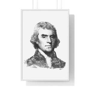 THOMAS JEFFERSON BLACK & WHITE FRAMED POSTER THOMAS JEFFERSON BLACK & WHITE FRAMED POSTER
