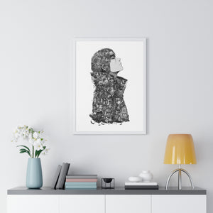 ITACHI (RAIN) BLACK & WHITE FRAMED POSTER ITACHI (RAIN) BLACK & WHITE FRAMED POSTER