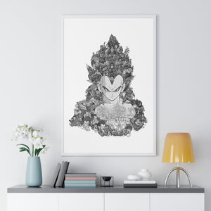 VEGETA SSJ4 BLACK & WHITE FRAMED POSTER VEGETA SSJ4 BLACK & WHITE FRAMED POSTER