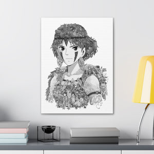 PRINCESS MONONOKE BLACK & WHITE CANVAS PRINCESS MONONOKE BLACK & WHITE CANVAS