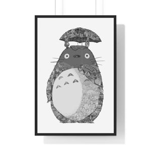 TOTORO BLACK & WHITE FRAMED POSTER TOTORO BLACK & WHITE FRAMED POSTER