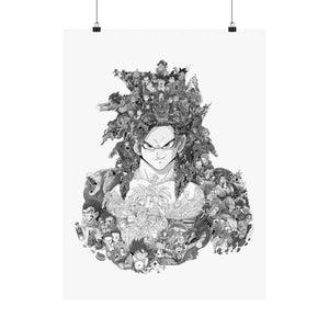 GOKU SSJ4 BLACK & WHITE POSTER GOKU SSJ4 BLACK & WHITE POSTER