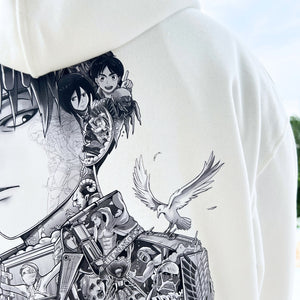 LEVI BLACK & WHITE HOODIE (Ship from Viet Nam) LEVI BLACK & WHITE HOODIE (Ship from Viet Nam)