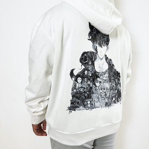 SUNG JINWOO BLACK & WHITE HOODIE (Ship from Viet Nam) SUNG JINWOO BLACK & WHITE HOODIE (Ship from Viet Nam)