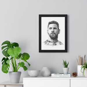 MESSI 2023 BLACK & WHITE FRAMED POSTER MESSI 2023 BLACK & WHITE FRAMED POSTER