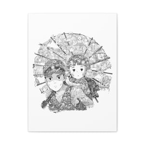 GRAVE OF THE FIREFLIES BLACK & WHITE CANVAS GRAVE OF THE FIREFLIES BLACK & WHITE CANVAS