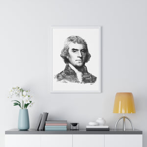 THOMAS JEFFERSON BLACK & WHITE FRAMED POSTER THOMAS JEFFERSON BLACK & WHITE FRAMED POSTER