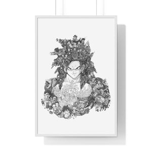 GOKU SSJ4 BLACK & WHITE FRAMED POSTER GOKU SSJ4 BLACK & WHITE FRAMED POSTER