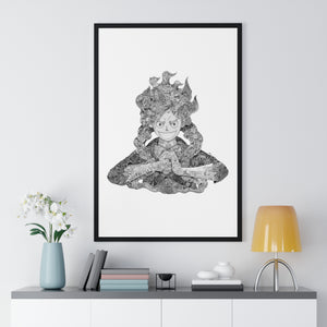 LUFFY GEAR 5 BLACK & WHITE FRAMED POSTER LUFFY GEAR 5 BLACK & WHITE FRAMED POSTER