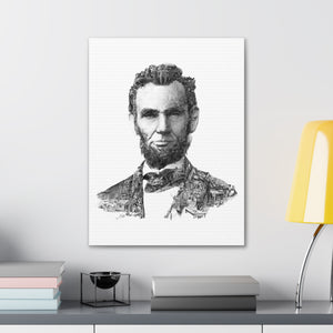 ABRAHAM LINCOLN BLACK & WHITE CANVAS ABRAHAM LINCOLN BLACK & WHITE CANVAS