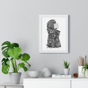 ITACHI (RAIN) BLACK & WHITE FRAMED POSTER ITACHI (RAIN) BLACK & WHITE FRAMED POSTER