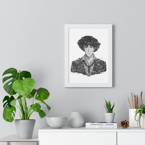 SPIKE SPIEGEL BLACK & WHITE FRAMED POSTER SPIKE SPIEGEL BLACK & WHITE FRAMED POSTER