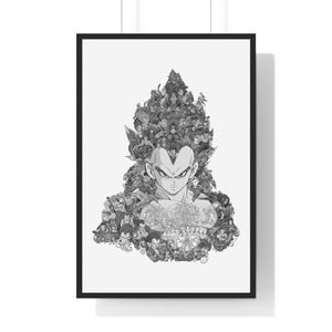 VEGETA SSJ4 BLACK & WHITE FRAMED POSTER VEGETA SSJ4 BLACK & WHITE FRAMED POSTER