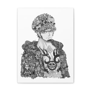 TRAFALGAR LAW BLACK & WHITE CANVAS TRAFALGAR LAW BLACK & WHITE CANVAS