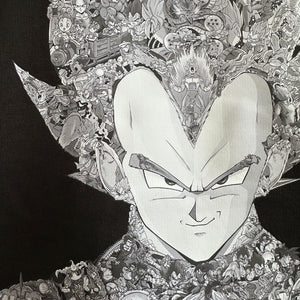 VEGETA WITH STORY BLACK & WHITE HOODIE (Ship from Viet Nam) VEGETA WITH STORY BLACK & WHITE HOODIE (Ship from Viet Nam)
