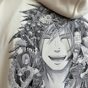 JIRAIYA BLACK & WHITE HOODIE (Ship from Viet Nam) JIRAIYA BLACK & WHITE HOODIE (Ship from Viet Nam)