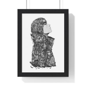 ITACHI (RAIN) BLACK & WHITE FRAMED POSTER ITACHI (RAIN) BLACK & WHITE FRAMED POSTER